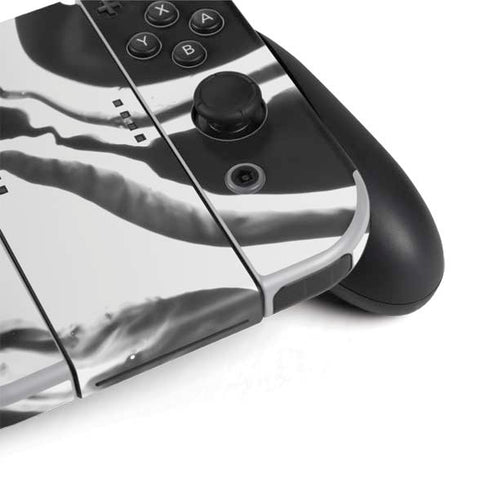 Black Marble Ink Nintendo Switch OLED (2021) Skin